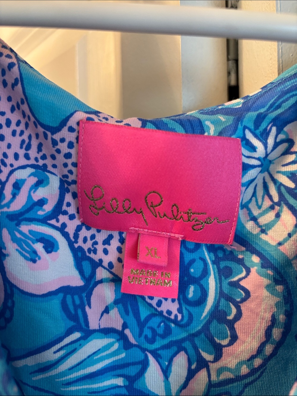 Lilly Pulitzer Aqua and Pink Floral Print dress. - Picture 2 of 4